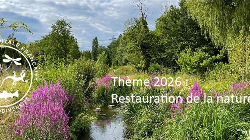 Edition 2026 - Concours Capitale Française de la Biodiversité sur le thème "Renaturation de la nature"