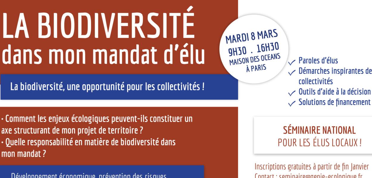 La biodiversité dans mon mandat d'élu·e | Intercommunalités de France