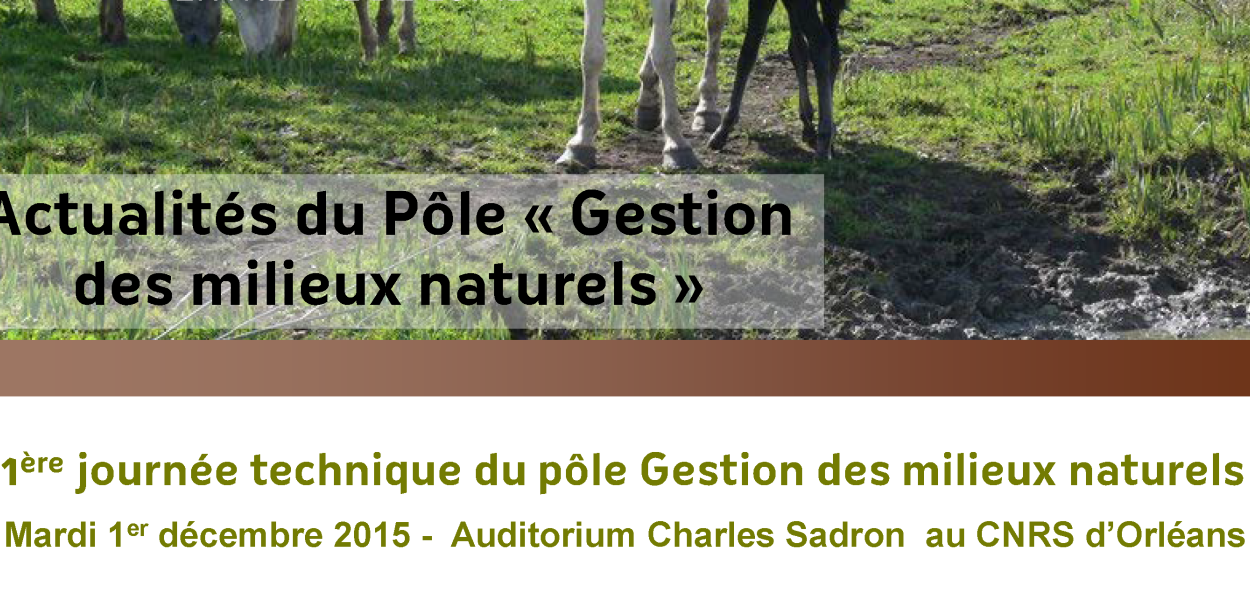 Actualités du pôle Gestion des milieux, 1ère JT du pôle Gestion des milieux naturels