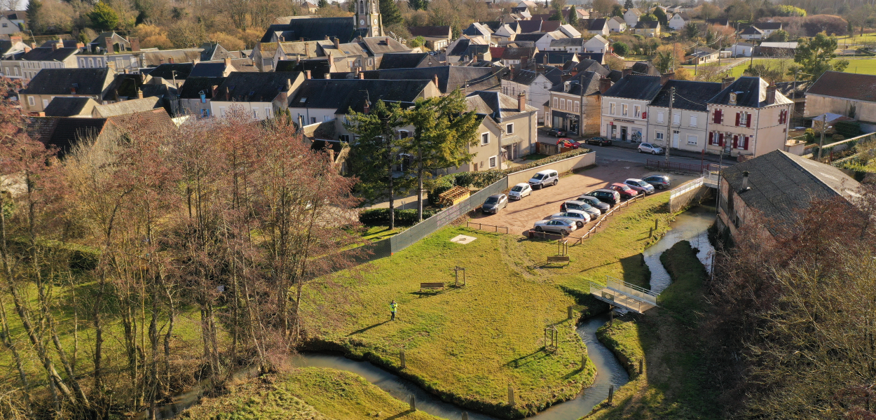 Restauration d'une rivière et de zones humides à Saint-Martin d'Auxigny (18)