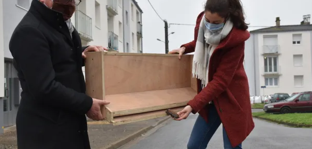 Pose de gîtes à chauves-souris par un bailleur social du Cher