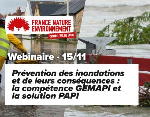 Prévention des inondations et de leurs conséquences : la compétence GEMAPI et la solution PAPI | France Nature Environnement Centre Val de Loire