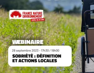 Sobriété : définition et actions locales | FNE Centre-Val de Loire