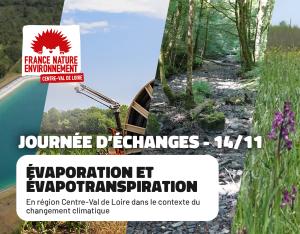 Évaporation et évapotranspiration en Centre-Val de Loire dans le contexte du changement climatique | FNE Centre-Val de Loire