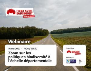 Les politiques biodiversité à l'échelle départementale - replay du 16/05/2023