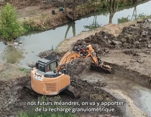 Les travaux de restauration du ruisseau de l’Échandon