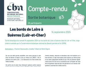 Compte-rendu de sortie botanique sur les bords de Loire à Suèvres (41)