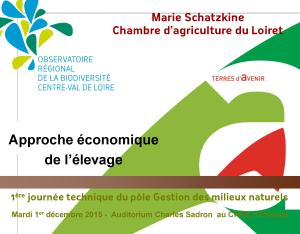 Présentation de la CA 45 sur l'approche économique de l'élevage