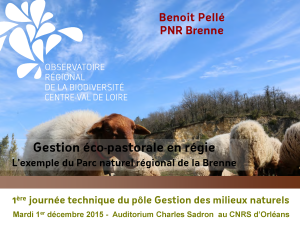 Présentation de la gestion éco-pastorale au PNR Brenne