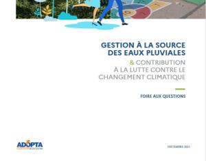 Gestion à la source des eaux pluviales et contribution à la lutte contre les changement climatique