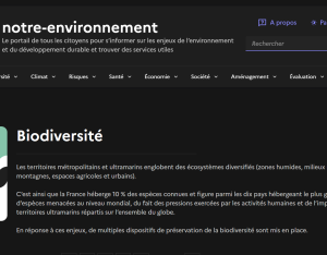 Notre environnement - page biodiversité