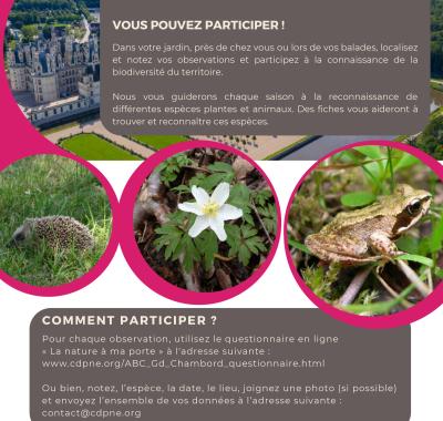 Atlas de la Biodiversité du Grand Chambord : et si vous participiez ?