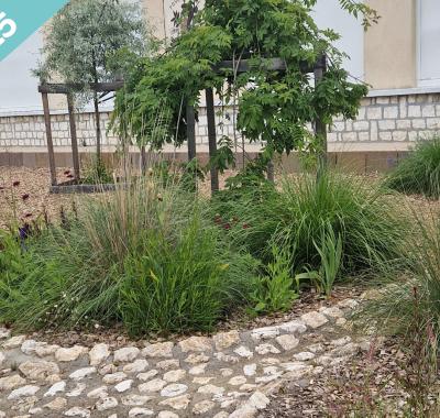 Cycle santé - visite à Saint-Ouen (41) - Cour d'école désimperméabilisée