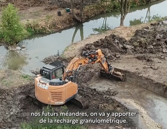 Les travaux de restauration du ruisseau de l’Échandon