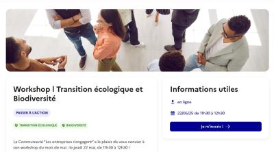 Workshop l Transition écologique et Biodiversité | Les entreprises s’engagent
