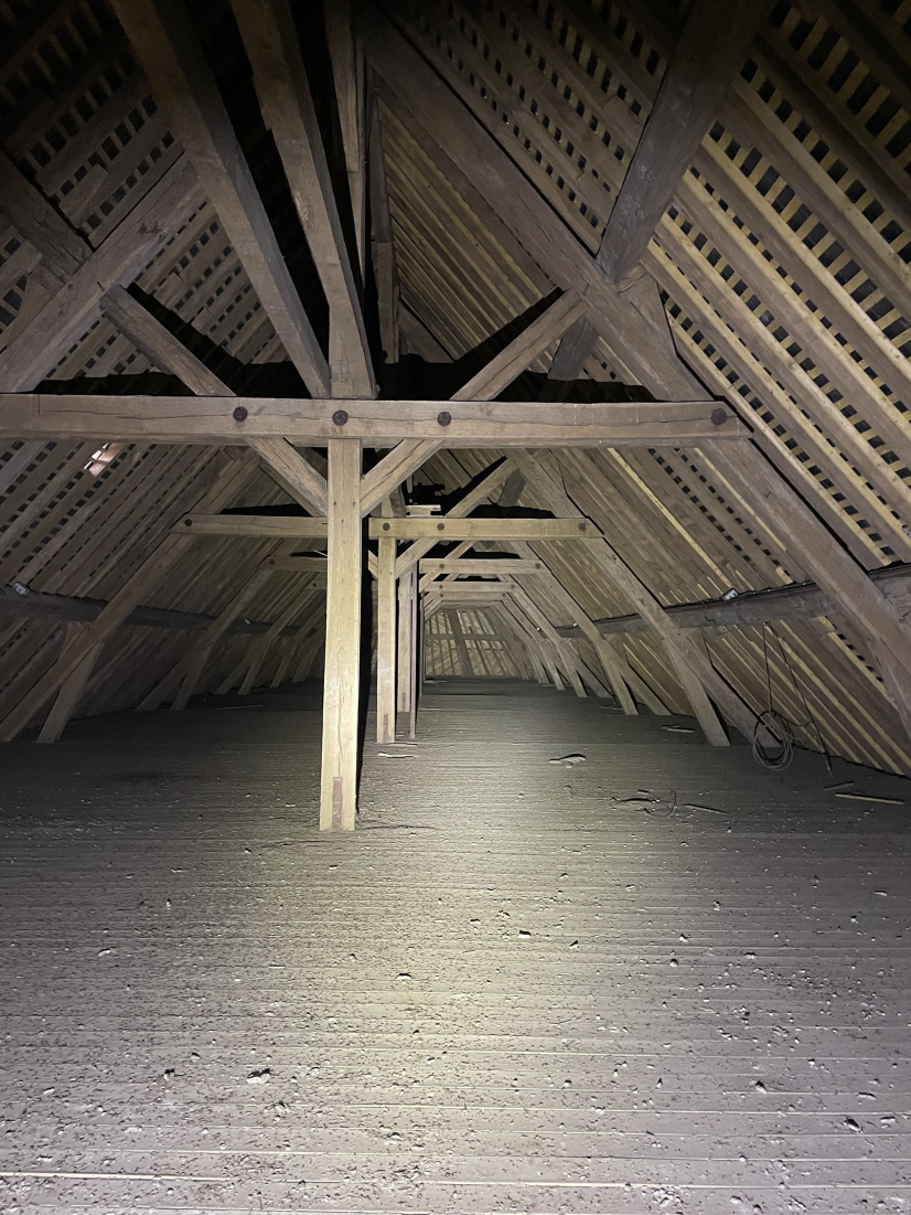 Combles de l'église de Vouzon © SNE