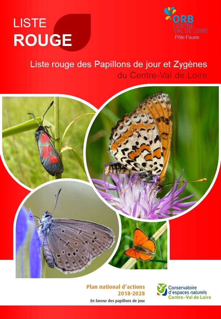 Couverture de la liste rouge régionale Centre-Val de Loire des Papillons de jour et Zygènes 2024