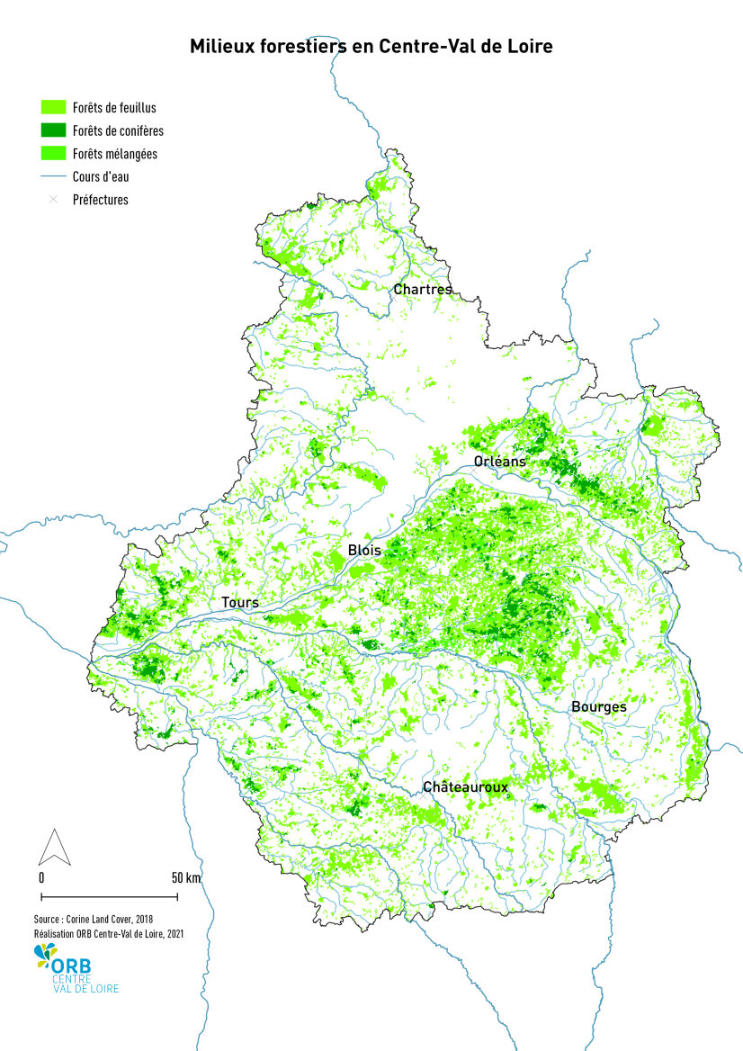 Cartes des forêts de France