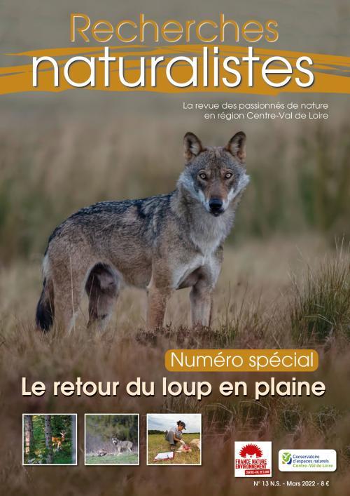 Couverture du numéro spécial loup de Recherches naturalistes - été 2022