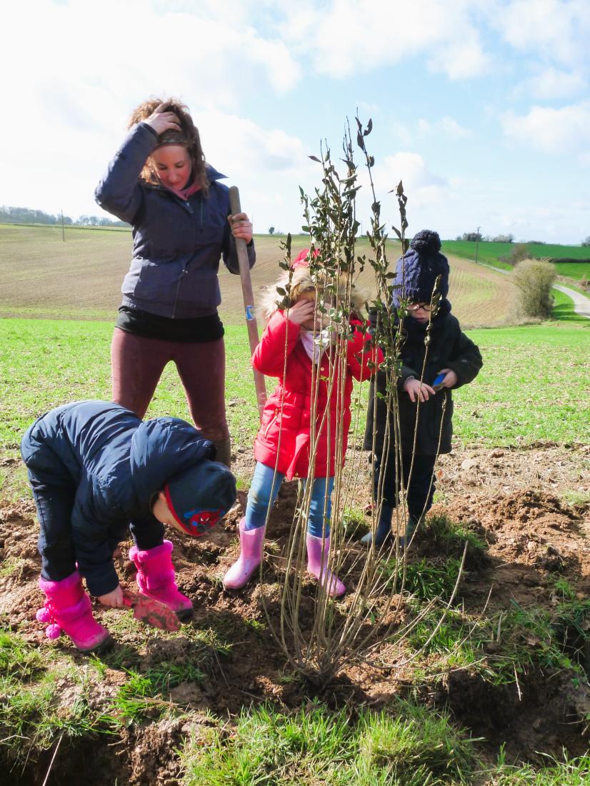 Animation planter une haie en maternelle avec Camille Derenne © M.Rousseau