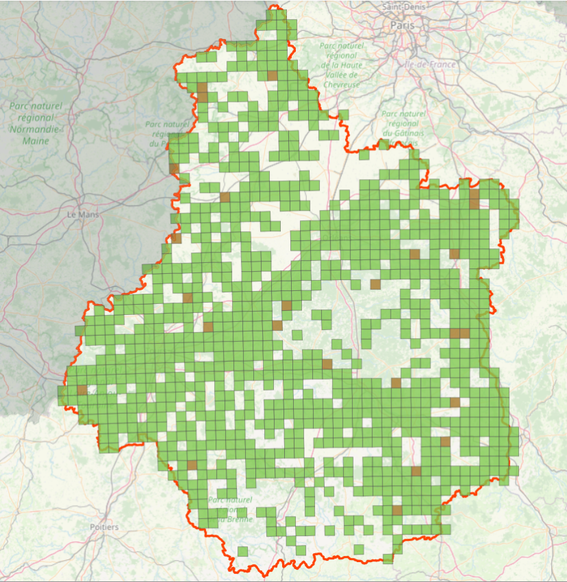 Répartition régionale du Saule blanc © Lobelia
