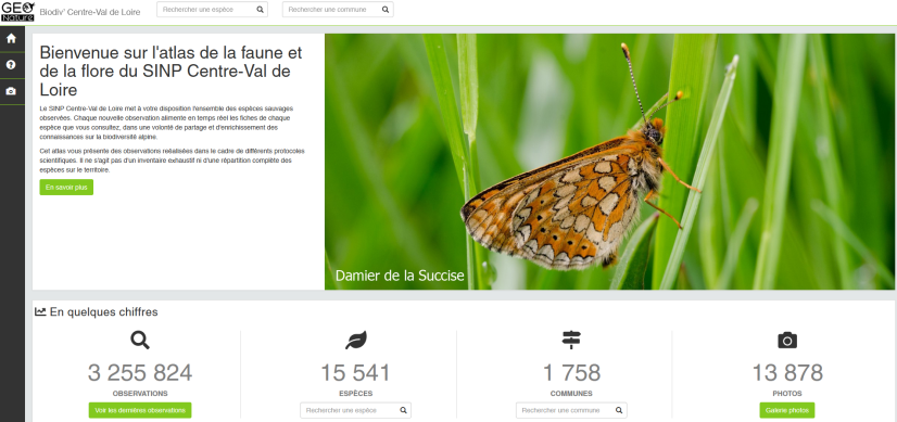 Page d'accueil du site