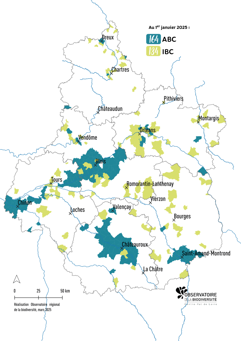 Les communes ayant réalisé un ABC (dont ABC intercommunal) ou un IBC au 1er janvier 2025