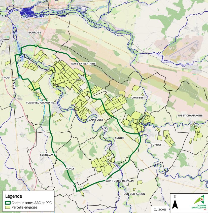 Périmètre d'engagement © Chambre d'agriculture du Cher