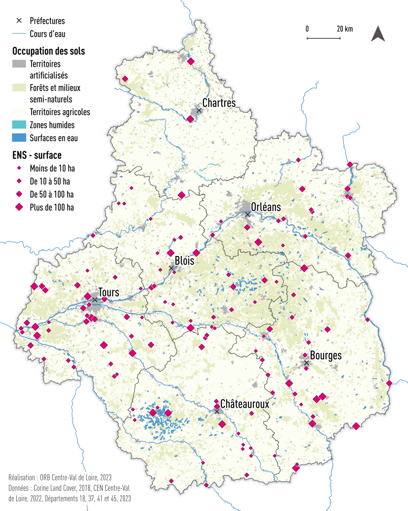 Carte des ENS ouverts au public du Centre-Val de Loire