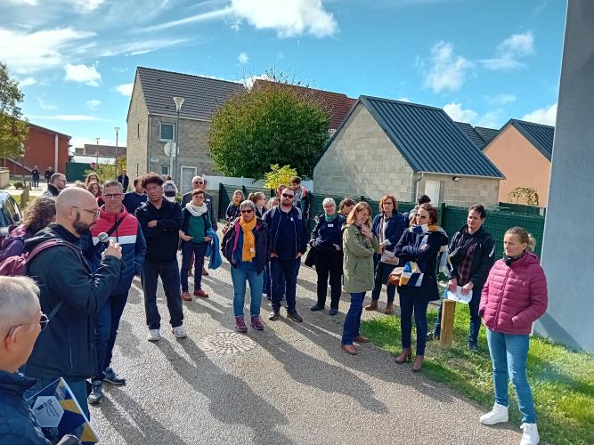 Visite de l'Ecoquartier des Rives du Solin à Châlette-sur-Loing en octobre 2024 © ARB-CVL