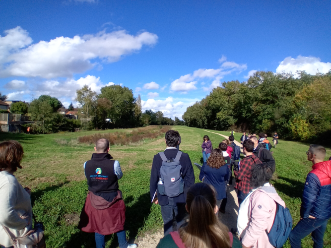 Visite de la zone d'expansion de crue du Solin en octobre 2024 © ARB CVL